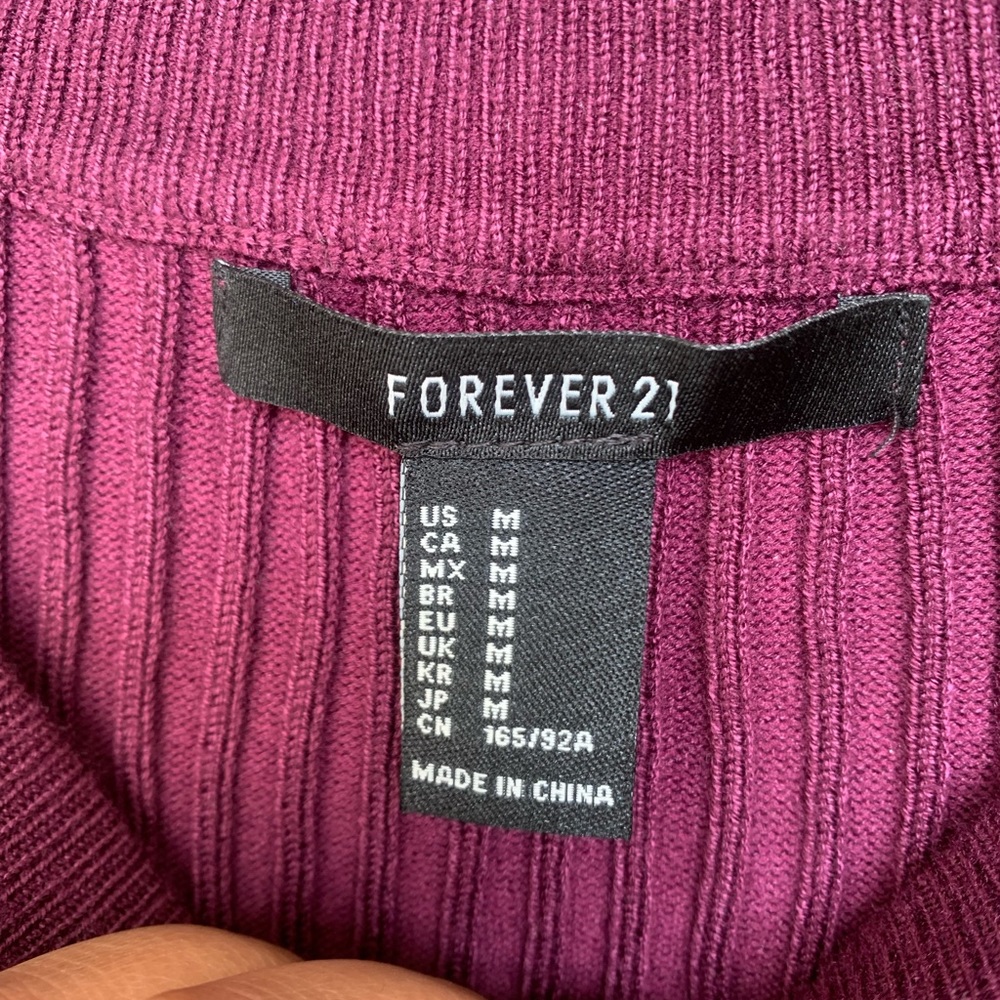 Forever 21 Purple Off shoulder dress